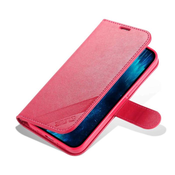 AZNS - AZNS iPhone 14 Pro Max Plånboksfodral i Konstläder - Röd
