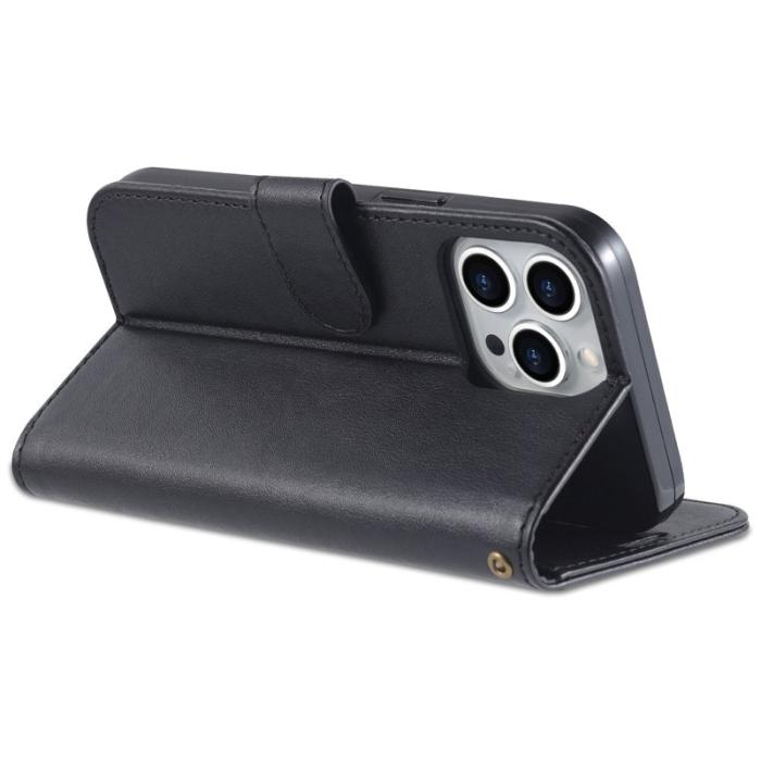 AZNS - AZNS iPhone 14 Pro Max Plånboksfodral i Konstläder - Svart