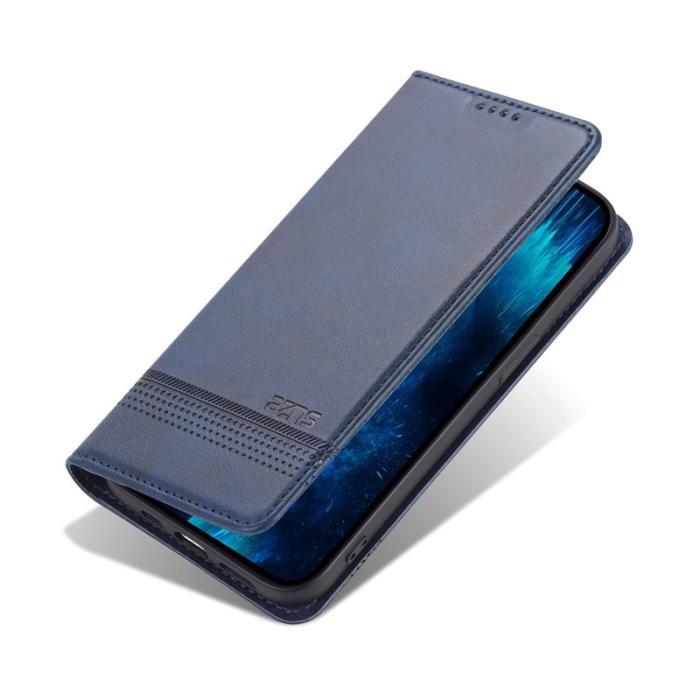 AZNS - AZNS iPhone 14 Pro Max Fodral - KonstLäder - Blå