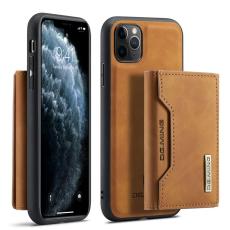 DG.MING - DG.MING 2-i-1 Konstl&auml;der Pl&aring;nboksfodral f&ouml;r iPhone 11 Pro Max - Brun