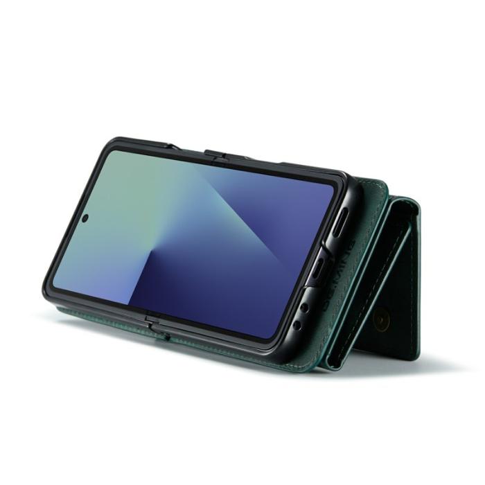 DG.MING - DG.MING M6 Series Konstläder Plånboksfodral för Samsung Galaxy Z Flip7 5G - Grön