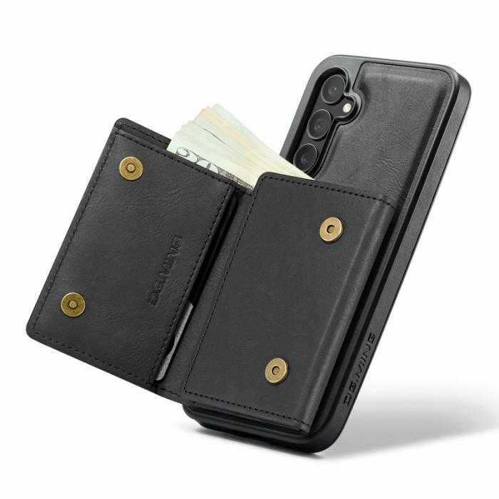 DG.MING - DG.MING M6 Series Konstläder Plånboksfodral till Samsung Galaxy S24 FE - Svart