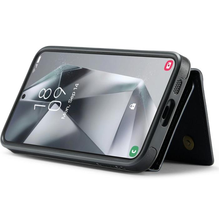 DG.MING - DG.MING M6 Series Konstläder Plånboksfodral till Samsung Galaxy S24 FE - Svart