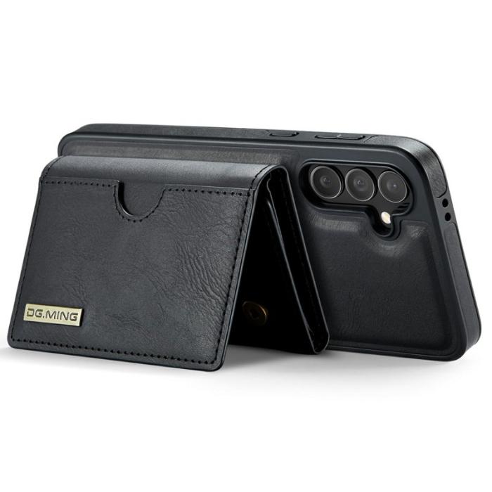 DG.MING - DG.MING M6 Series Konstläder Plånboksfodral till Samsung Galaxy S24 FE - Svart