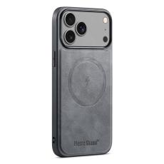 FIERRE SHANN - FIERRE SHANN 027 iPhone 17 Pro Fodral KonstL&auml;der - Gr&aring;