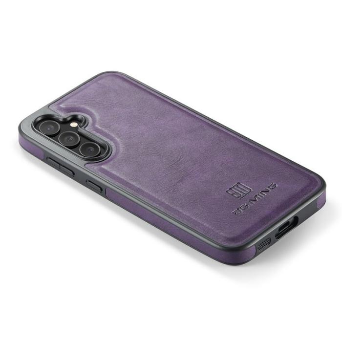 DG.MING - DG.MING Mobilskal till Samsung Galaxy S25 Anti-Drop Läder Lila