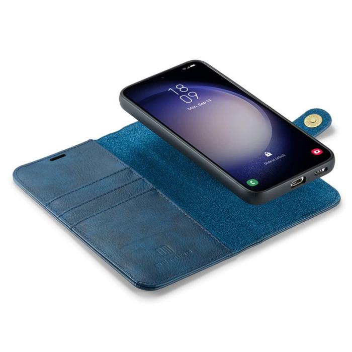 DG.MING - DG.MING Samsung Galaxy S25 Plånboksfodral Äkta Läder AvtagbartBlå