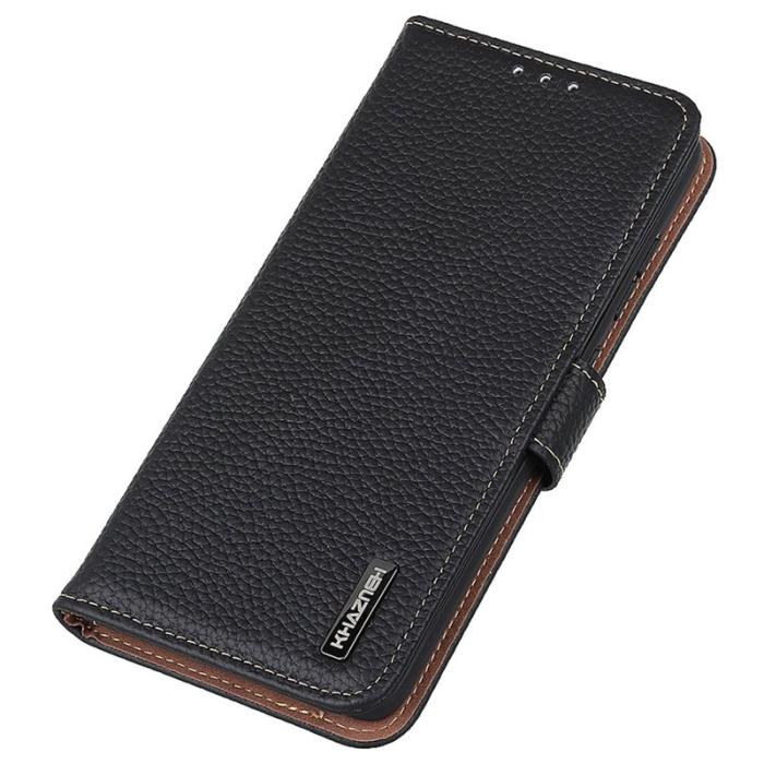 KHAZNEH - KHAZNEH Xiaomi 17 Pro Max Plånboksfodral Äkta Läder - Svart