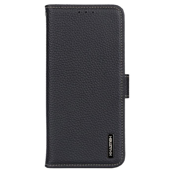 KHAZNEH - KHAZNEH Xiaomi 17 Pro Max Plånboksfodral Äkta Läder - Svart