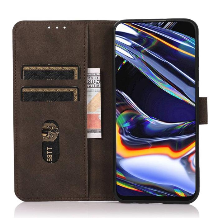 KHAZNEH - KHAZNEH Xiaomi 17 Pro Max Plånboksfodral Anti Scratch Konstläder - Brun