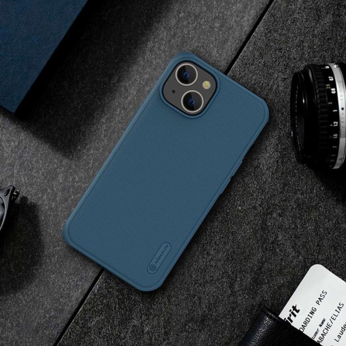 Nillkin - NILLKIN Super Frosted Shield Pro Fodral iPhone 14 Plus Blå