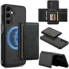 LC.imeeke - LC.IMEEKE L5 Samsung Galaxy S25 Fodral KonstL&auml;der - Svart