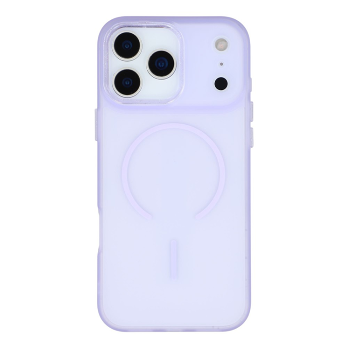 A-One Brand - iPhone 17 Pro Max Mobilskal MagSafe med Glitter Lins Frame - Lila