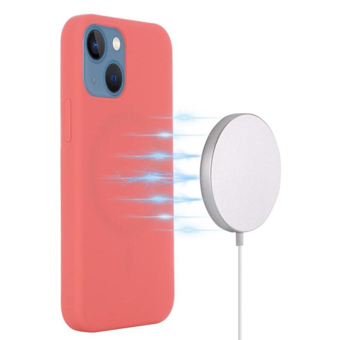 OEM - MagSafe Liquid Silicone Skal iPhone 13 - Hot Pink