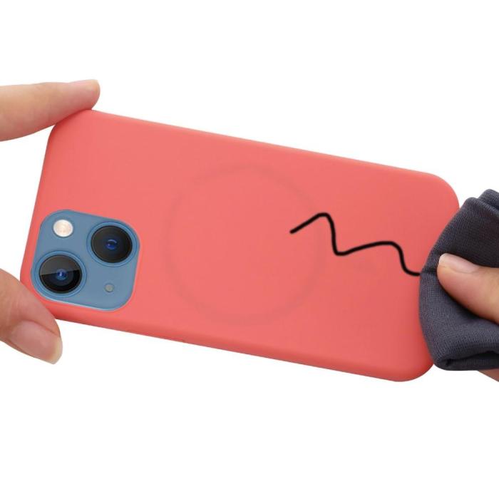 OEM - MagSafe Liquid Silicone Skal iPhone 13 - Hot Pink