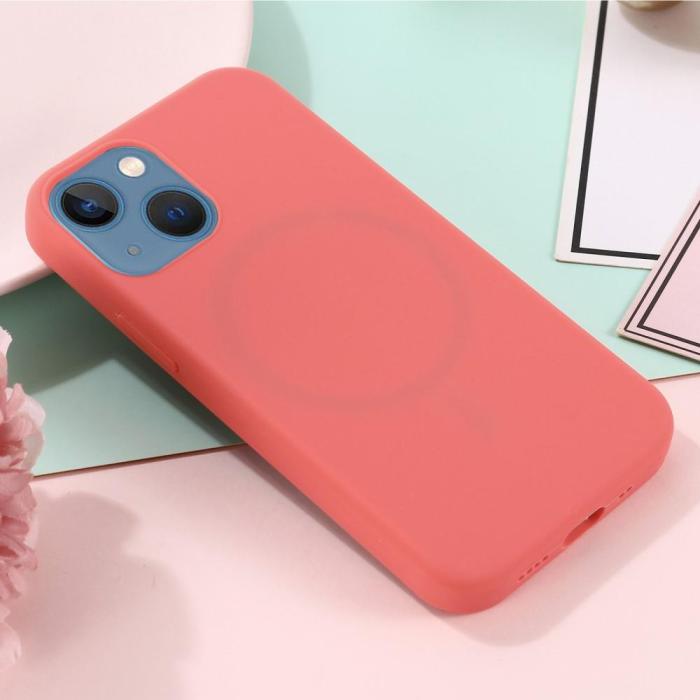 OEM - MagSafe Liquid Silicone Skal iPhone 13 - Hot Pink