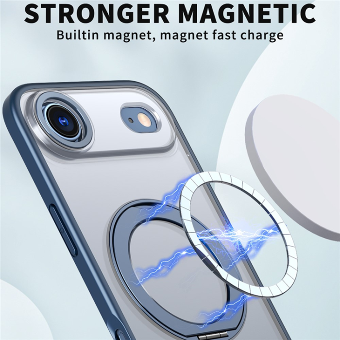 A-One Brand - iPhone Air Mobilskal MagSafe TPU + Acrylic Kickstand - Marinblå