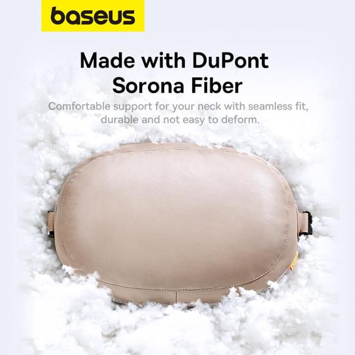 BASEUS - Baseus Bilnackstödskudde med 2 Material ComfortRide Series - Beige