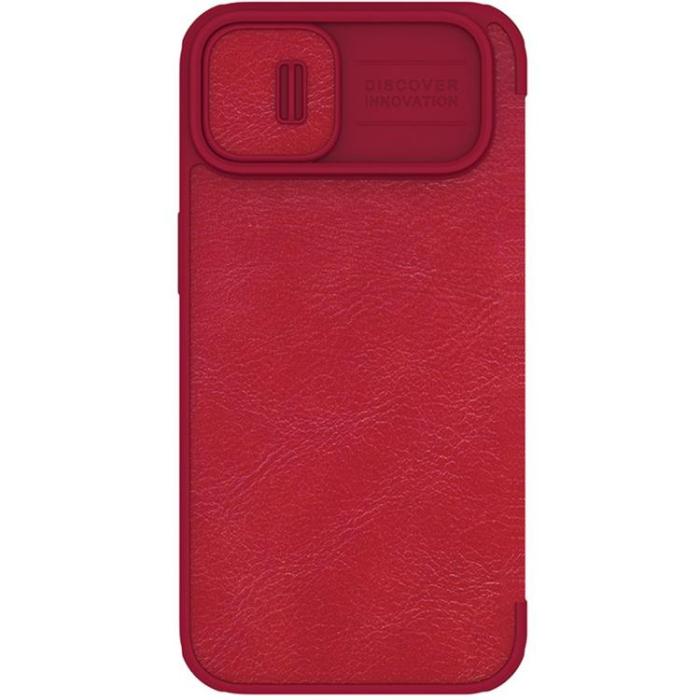 Nillkin - Nillkin iPhone 14 Plus Plånboksfodral QinPro Läder - Röd