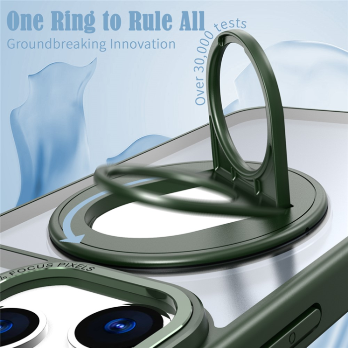 A-One Brand - iPhone 17 Pro Max Mobilskal MagSafe Rotating Kickstand Clear