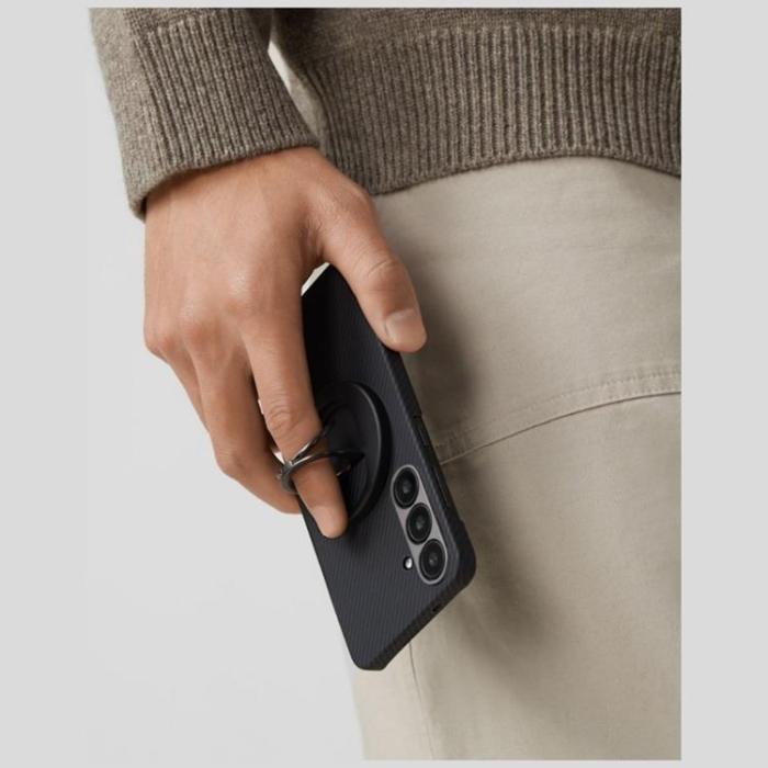 PITAKA - PITAKA Galaxy S25 Ultra Mobilskal MagSafe Ultra-Slim - Svartgrå