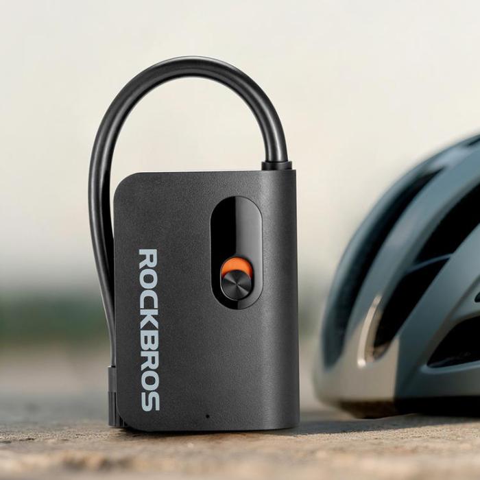 Rockbros - Rockbros Sladdlös Cykelpump 70 psi Kompressor 200mm Schrader Slanglängd