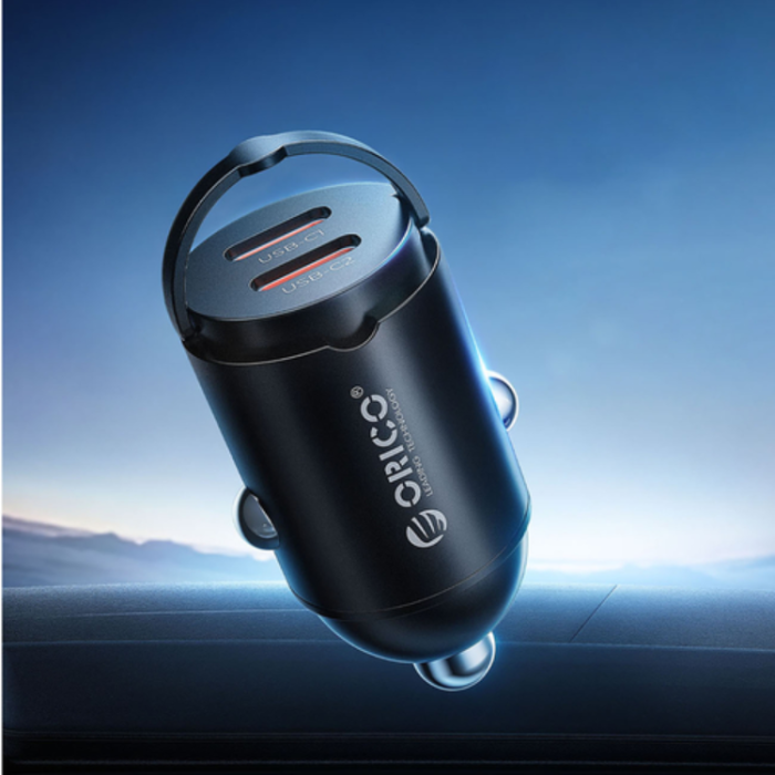ORICO - ORICO MiniRing Billaddare 30W 2x USB-C - Svart