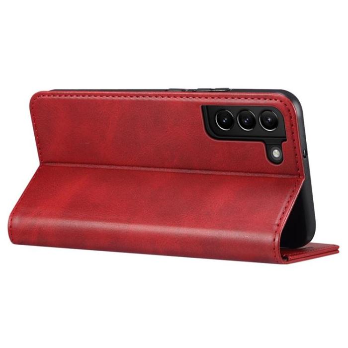 SUTENI - SUTENI Läder Fodral Galaxy S22 5G - Röd
