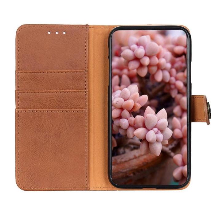 KHAZNEH - KHAZNEH Magnetic Plånboksfodral Galaxy A33 5G - Brun