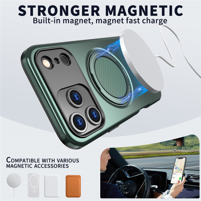 A-One Brand - iPhone 17 Pro Max Mobilskal MagSafe Rotating Kickstand