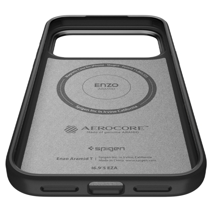 Spigen - Spigen Mobilskal för Apple iPhone 17 Pro Max MagSafe Enzo Aramid T - Svart