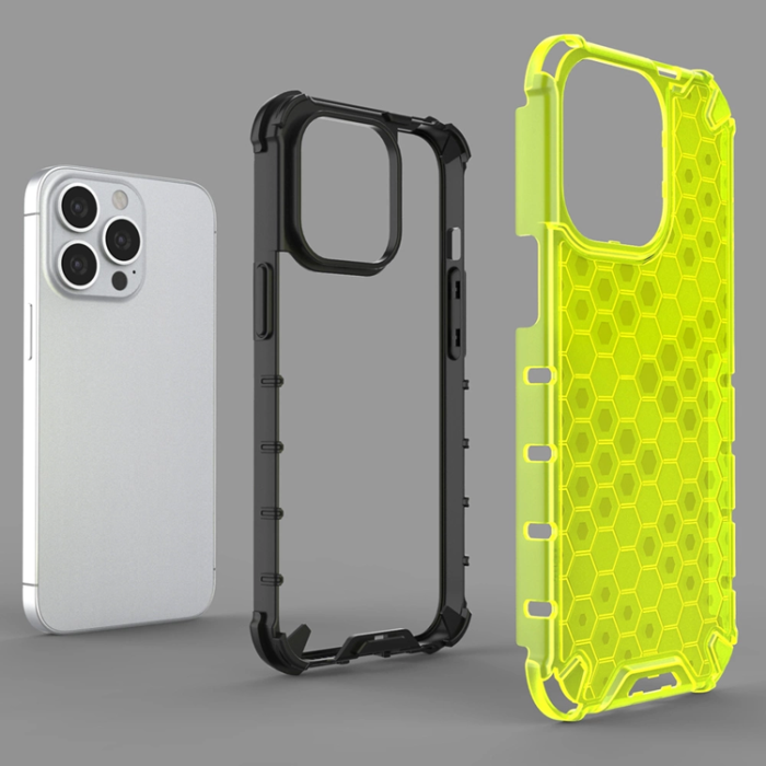 OEM - iPhone 13 Pro Mobilskal Honeycomb Armor - Svart