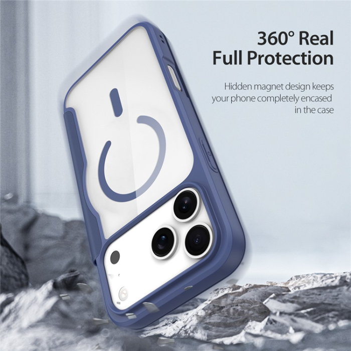Dux Ducis - Dux Ducis iPhone 17 Pro Max Plånboksfodral MagSafe Skin X Pro - Blå