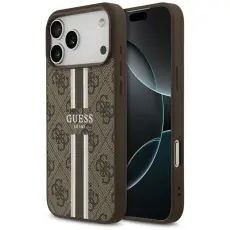 Guess - Guess Mobilskal till iPhone 17 Pro Max MagSafe 4G Printed Stripes - Brun