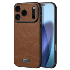 SULADA - SULADA iPhone 17 Pro Mobilskal PU-läder+TPU+PC - Brun