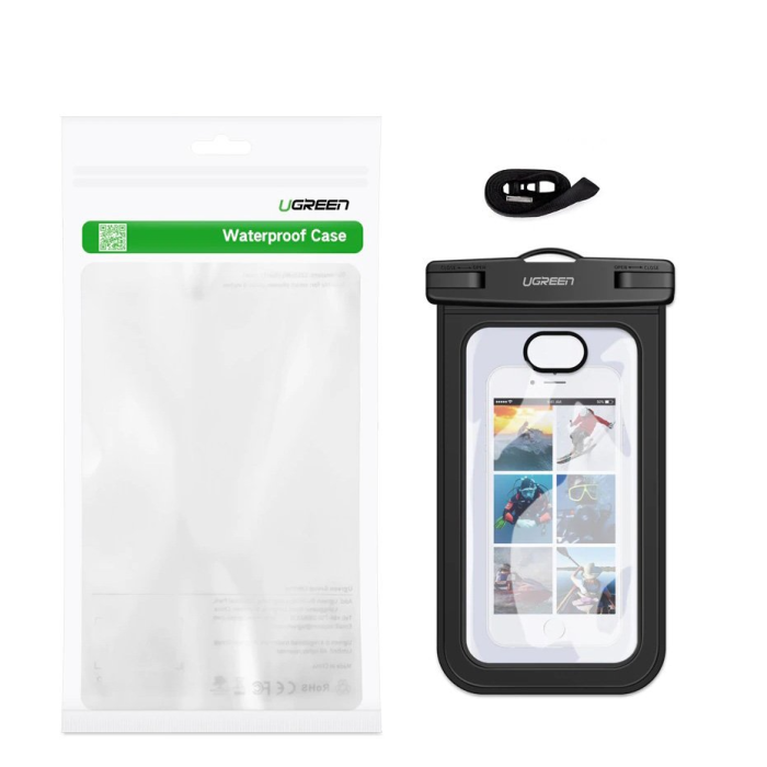 Ugreen - Ugreen Vattentätt Fodral max 6.0 IPX8 - Svart