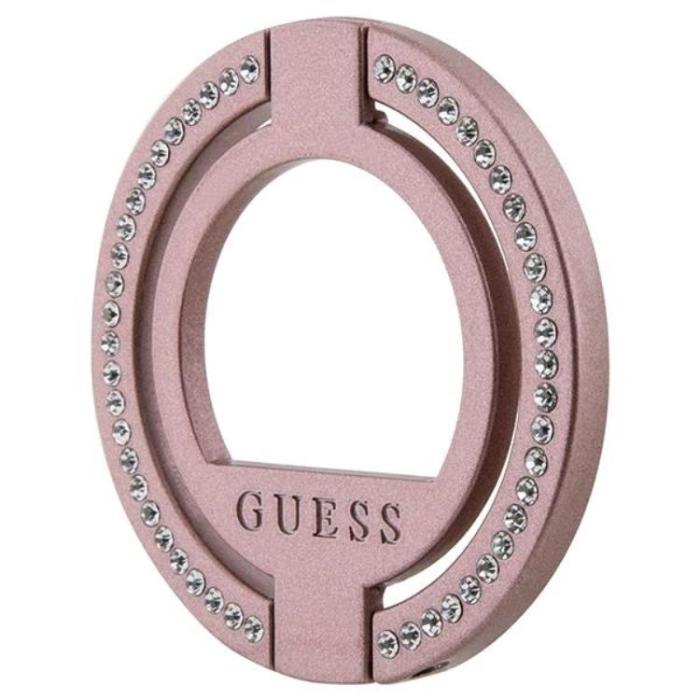 Guess - Guess Ringhållare Magsafe Rhinestone - Rosa