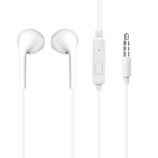 Dudao - Dudao In-Ear Tr&aring;dbundna H&ouml;rlurar 3.5mm Mini Jack X10S - Vit
