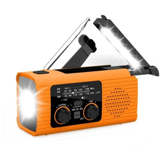 Pristar - Pristar Radio FM med Ficklampa 4000 mAh YX318 - Orange