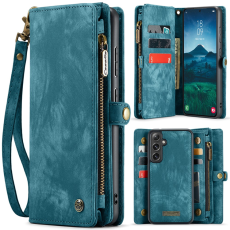 Caseme - CASEME Galaxy S25 Plus Ultra Plånboksfodral Med Rem - Blå