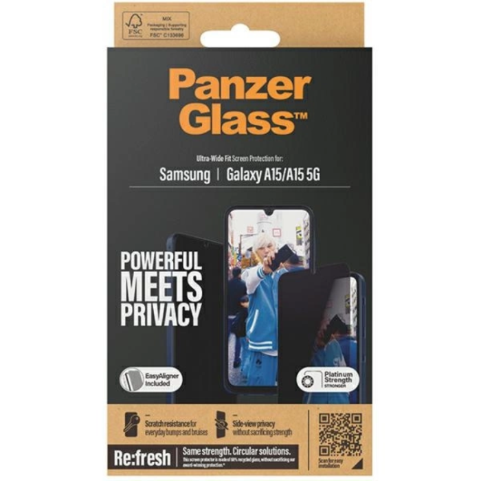 PanzerGlass - PanzerGlass Galaxy A15/A15 5G Härdat glas Skärmskydd Privacy
