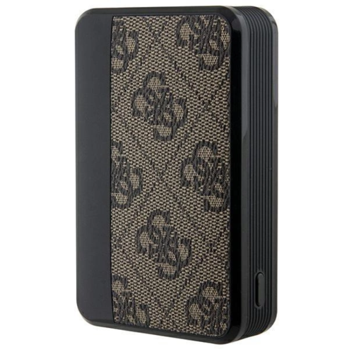 Guess - Guess Powerbank 10000mAh 18W 4G Läder Metal Logo - Brun