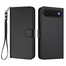 A-One Brand - iPhone 17 Air Plånboksfodral Läder med Handledsrem - Svart