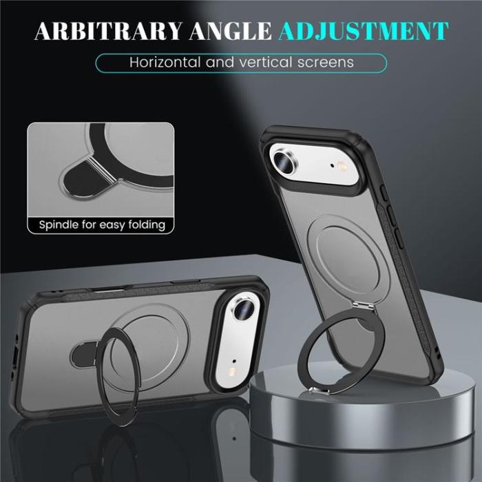 A-One Brand - iPhone Air Mobilskal MagSafe Rotating Kickstand - Matt svart