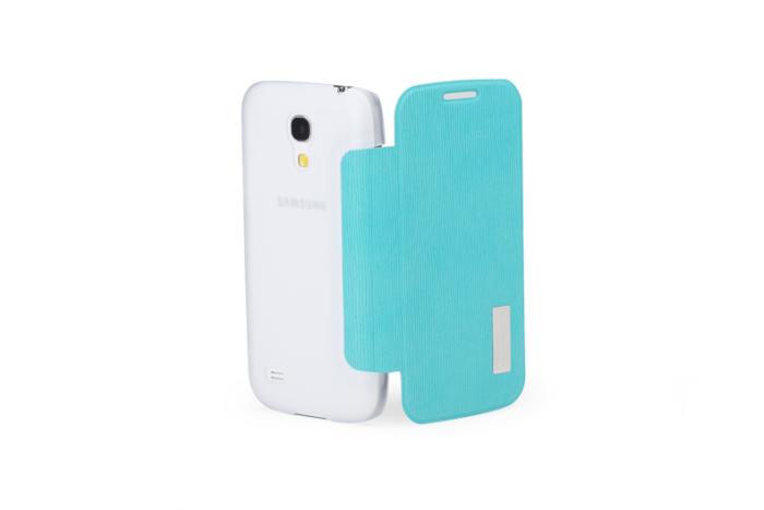 UTGATT4 - Rock Elegant Flip väska till Samsung Galaxy S4 Mini i9190 (Turkos)