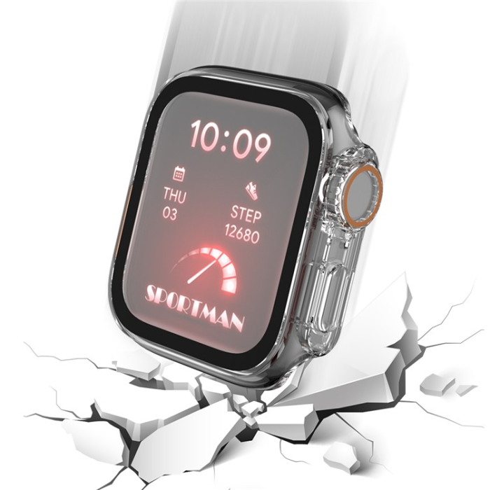 OEM - Apple Watch 7/8 (41mm) Förvandla Utseendet till Apple Watch Ultra - Clear