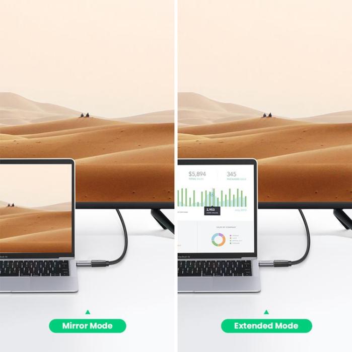 Ugreen - UGreen Adaptrar USB-C Till HDMI - Grå
