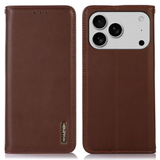 KHAZNEH - KHAZNEH iPhone 17 Pro Max Plånboksfodral Äkta Läder RFID
