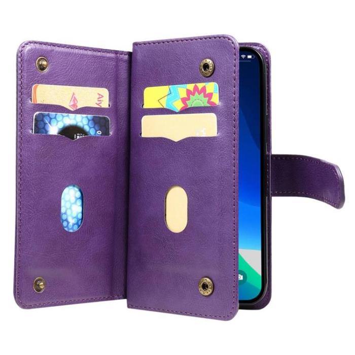 OEM - iPhone 14 Pro Max Plånboksfodral KT PU Läder - Lila