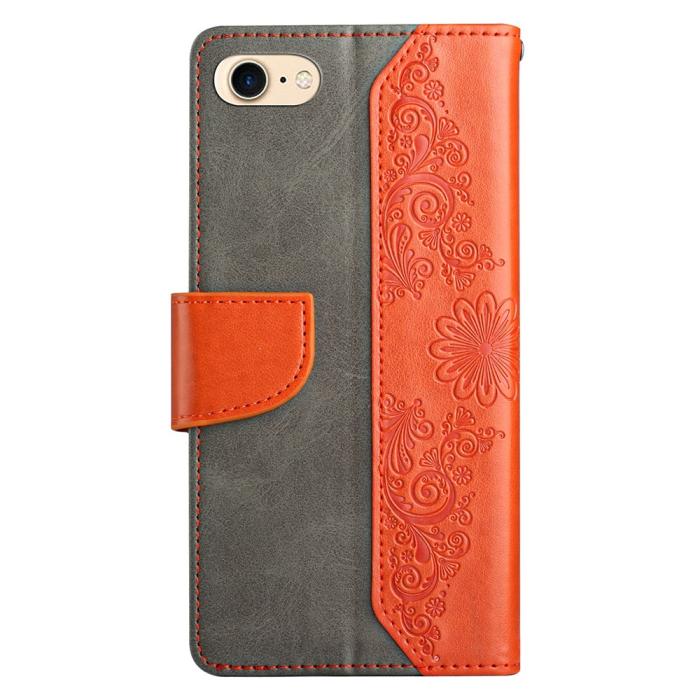 OEM - Fjärilar iPhone 7/8/SE (2020/2022) Plånboksfodral - Orange